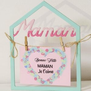 Cadre 2D maman en bois 15x19 cm - Artemio