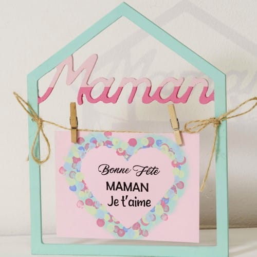 Cadre 2D maman en bois 15x19 cm - Artemio