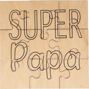 Puzzle en bois papa 14x14 cm - Artemio