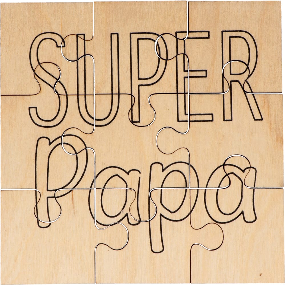 Puzzle en bois papa 14x14 cm - Artemio