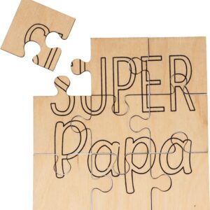 Puzzle en bois papa 14x14 cm - Artemio
