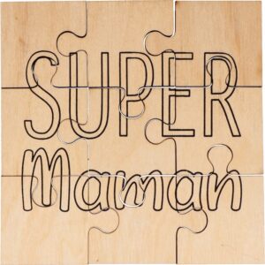 Puzzle en bois maman 14x14 cm - Artemio
