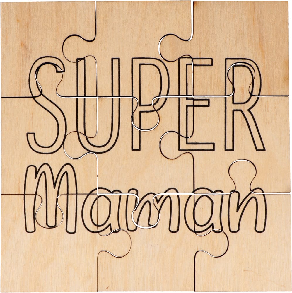 Puzzle en bois maman 14x14 cm - Artemio