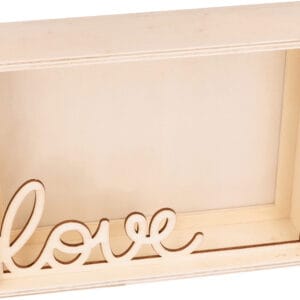 Cadre vitrine 3D love en bois 20,3x15 cm - Artemio