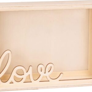 Cadre vitrine 3D love en bois 20,3x15 cm - Artemio