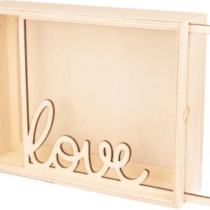 Cadre vitrine 3D love en bois 20,3x15 cm - Artemio