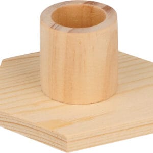 Bougeoir hexagonal en bois 9 cm - Artemio
