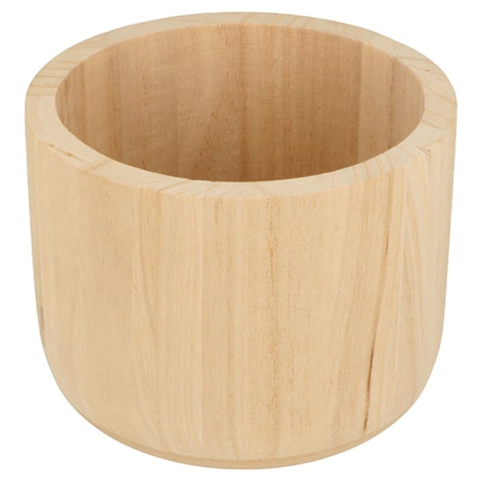 Pot rond 11,5 cm en bois - Artemio