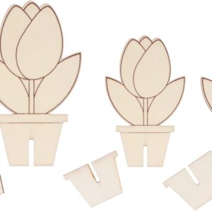 3 silhouettes 3D fleurs en bois - Artemio