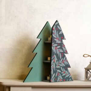 Support Led sapin 31x33x7,5 cm en bois - Artemio