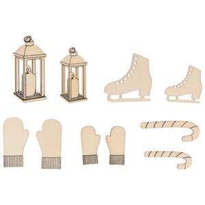 28 silhouettes en bois hiver - Artemio