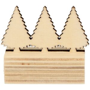 6 porte-noms en bois sapins- Artemio