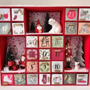 Calendrier de l'Avent 3 niches 40x34x8 cm - Artemio