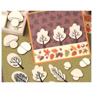 12 silhouettes en bois arbres - Artemio