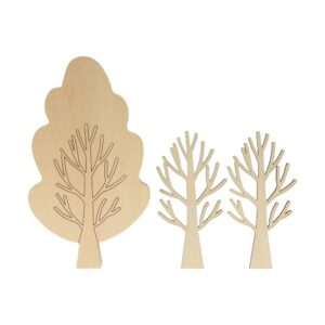 3 silhouettes arbres en bois - Artemio