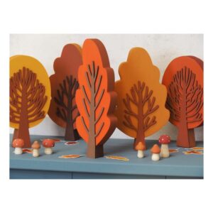 3 silhouettes arbres en bois - Artemio