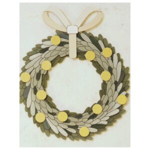 Couronne en relief en bois 28 cm - Artemio