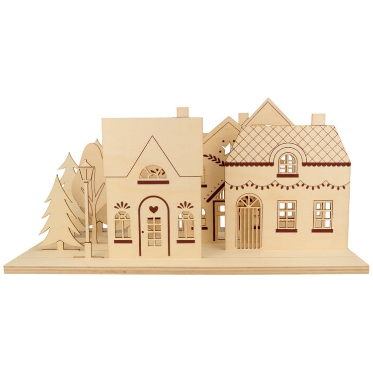 Kit village de Noël en bois - Artemio