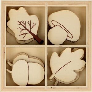 4x3 silhouettes en bois automne - Artemio