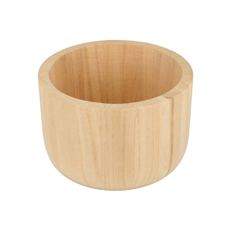 Pot rond 14 cm en bois - Artemio