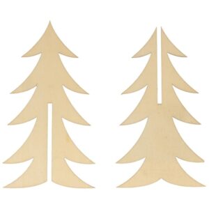 4 sapins 3D en bois - Artemio