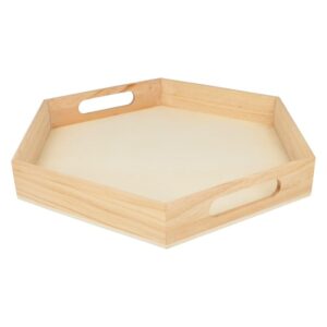 Plateau hexagonal en bois 34 cm - Artemio