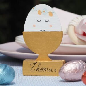 6 porte-noms en bois oeuf- Artemio