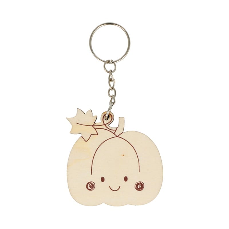 Porte-clés en bois potiron - Artemio