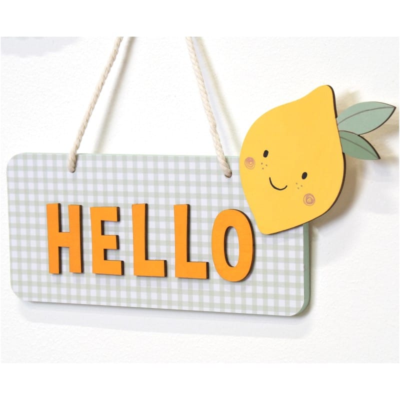 Plaque de porte citron 20x9 cm - Artemio