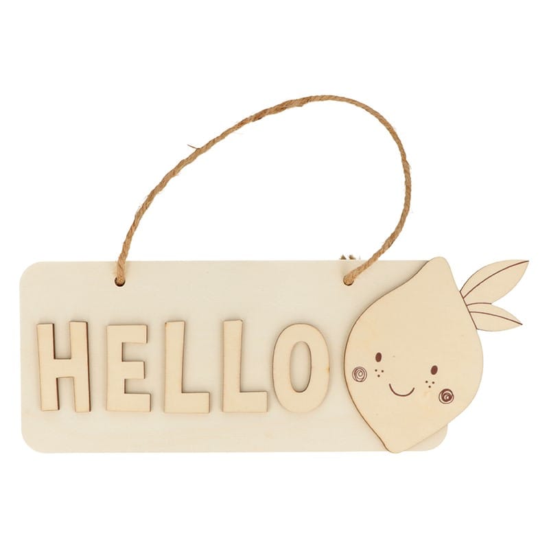 Plaque de porte citron 20x9 cm - Artemio