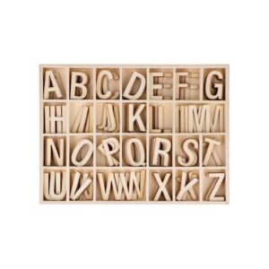 130 alphabet en bois 3 cm - Artemio