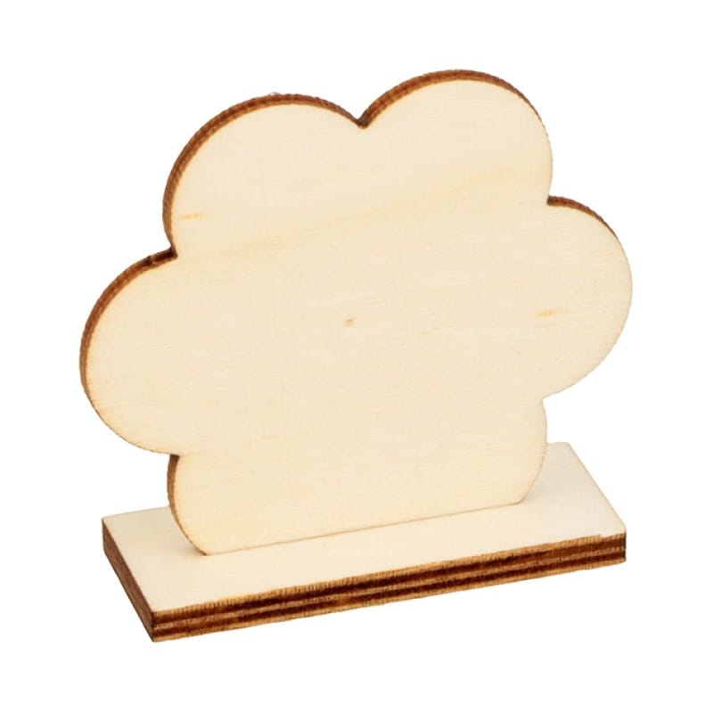 6 porte-noms en bois fleurs - Artemio
