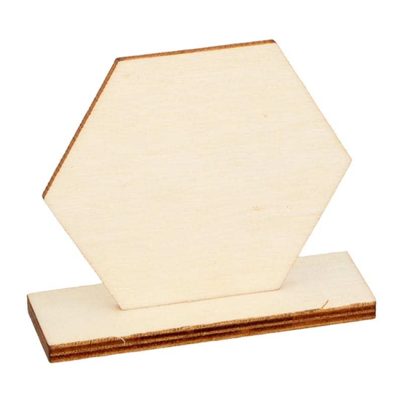 6 porte-noms en bois hexagones - Artemio
