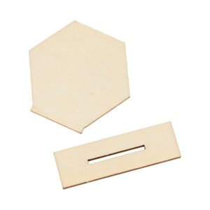 6 porte-noms en bois hexagones - Artemio