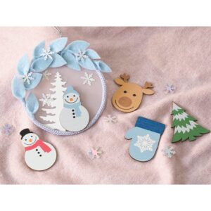 6 silhouettes colorées Noël en bois - Artemio