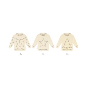 6 silhouettes Noël en bois - Artemio