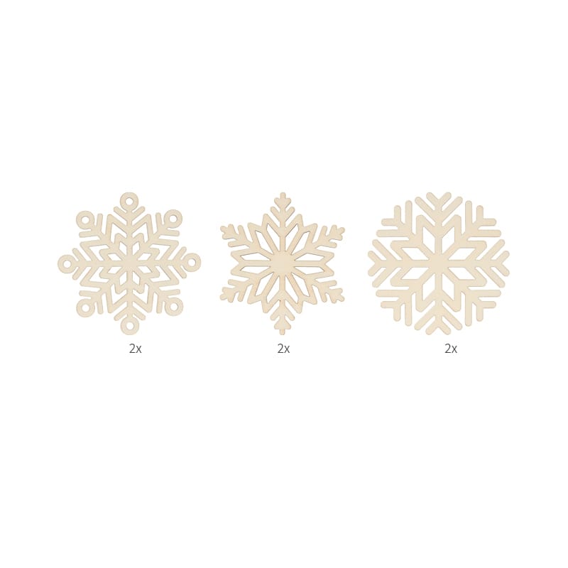 6 silhouettes Noël en bois - Artemio