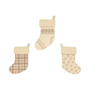 3 silhouettes chaussettes en bois - Artemio