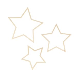 3 silhouettes étoiles en bois - Artemio
