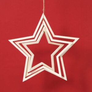 3 silhouettes étoiles en bois - Artemio