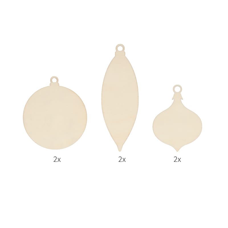 6 silhouettes Noël en bois - Artemio