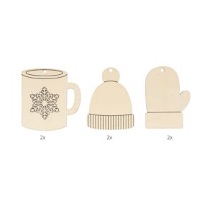 6 silhouettes Noël en bois - Artemio