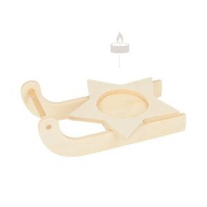 Bougeoir luge en bois 11,5x4 cm - Artemio