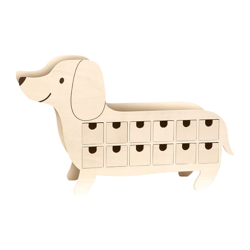 Calendrier de l'Avent chien 46,5x28,5x12,5 cm - Artemio