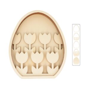 5 silhouettes en bois oeufs - Artemio