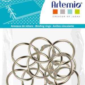 14 anneaux de reliure argentés 30 mm - Artemio