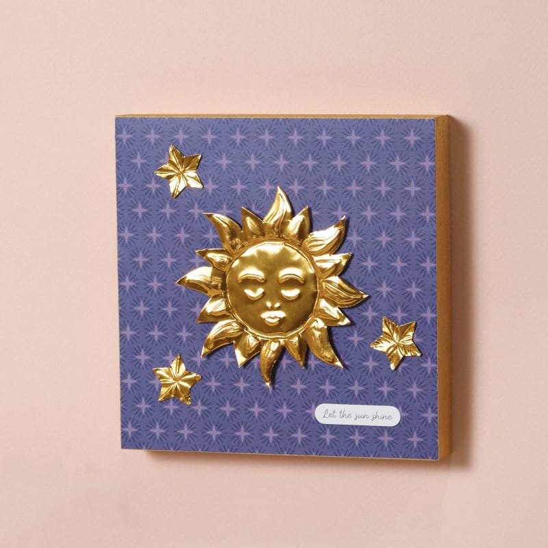 3 feuilles alu à repoousser doré 20x20 cm - Artemio
