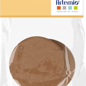 50 étiquettes kraft 4,5 cm - Artemio