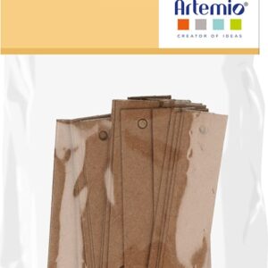 50 étiquettes kraft 1,5x6 cm - Artemio