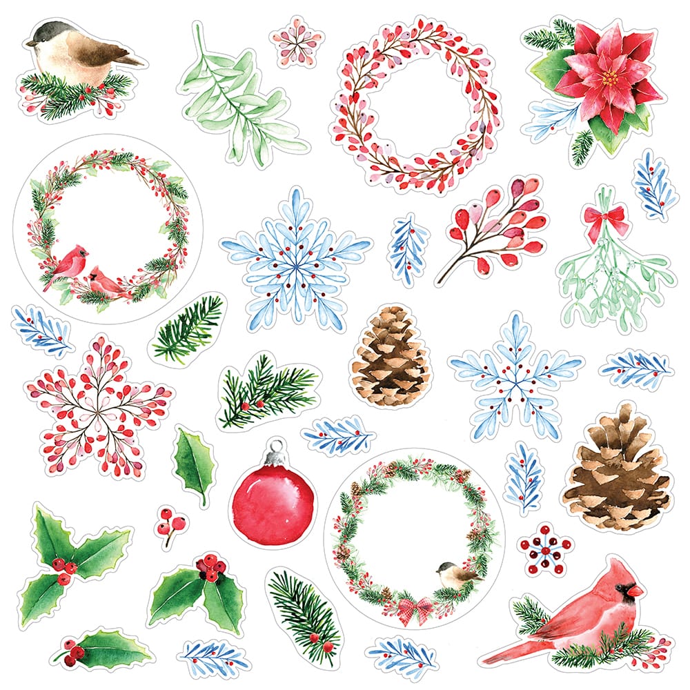 Die-cuts papier Xmas berries - Artemio